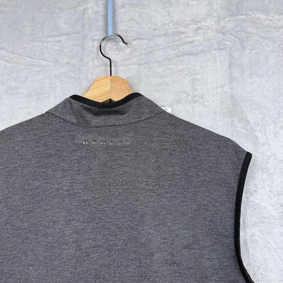 Oakley Range Vest Mens Size XL Large Stone Gray Full Zip Casual Sleeveless Vest - Picture 7 of 8